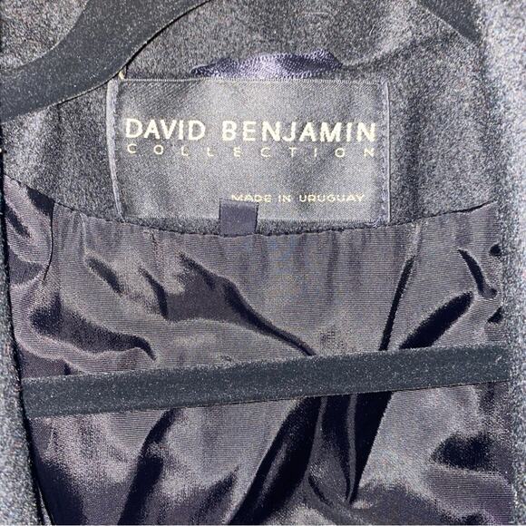Vintage David Benjamin Women's Black 100% Wool Mid-Long Sleeve Lined Coat Size 8 - Picture 8 of 10